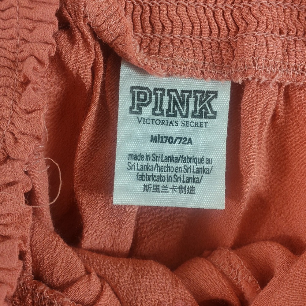 victoria secret pink women shorts smocked waist floral medium - Picture 3 of 5
